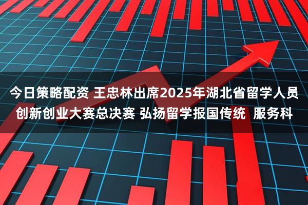 今日策略配资 王忠林出席2025年湖北省留学人员创新创业大赛总决赛 弘扬留学报国传统  服务科